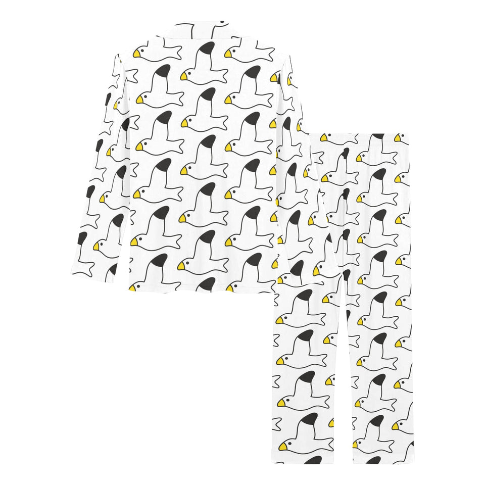 Seagull Pattern Print Design 05 Women's Long Pajama Set