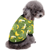 Banana Palm Leaves pattern All Over Print Pet Dog Round Neck Fuzzy Shirt
