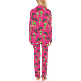 Alien Pattern Print Design 03 Women's Long Pajama Set