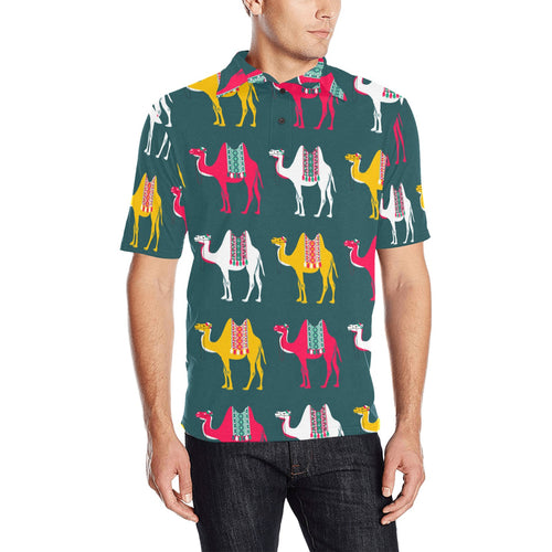 Camel pattern Men's All Over Print Polo Shirt
