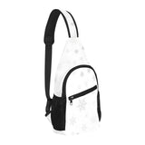 Snowflake pattern white background All Over Print Chest Bag