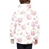 Garlic pattern Kids' Boys' Girls' Padded Hooded Jacket