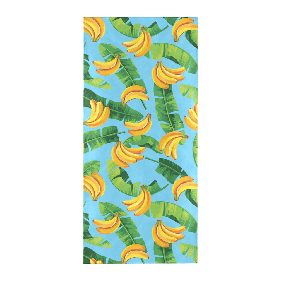 banana leaves banana design pattern Beach Towel