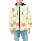 Bicycle Pattern Print Design 01 Men's Padded Hooded Jacket