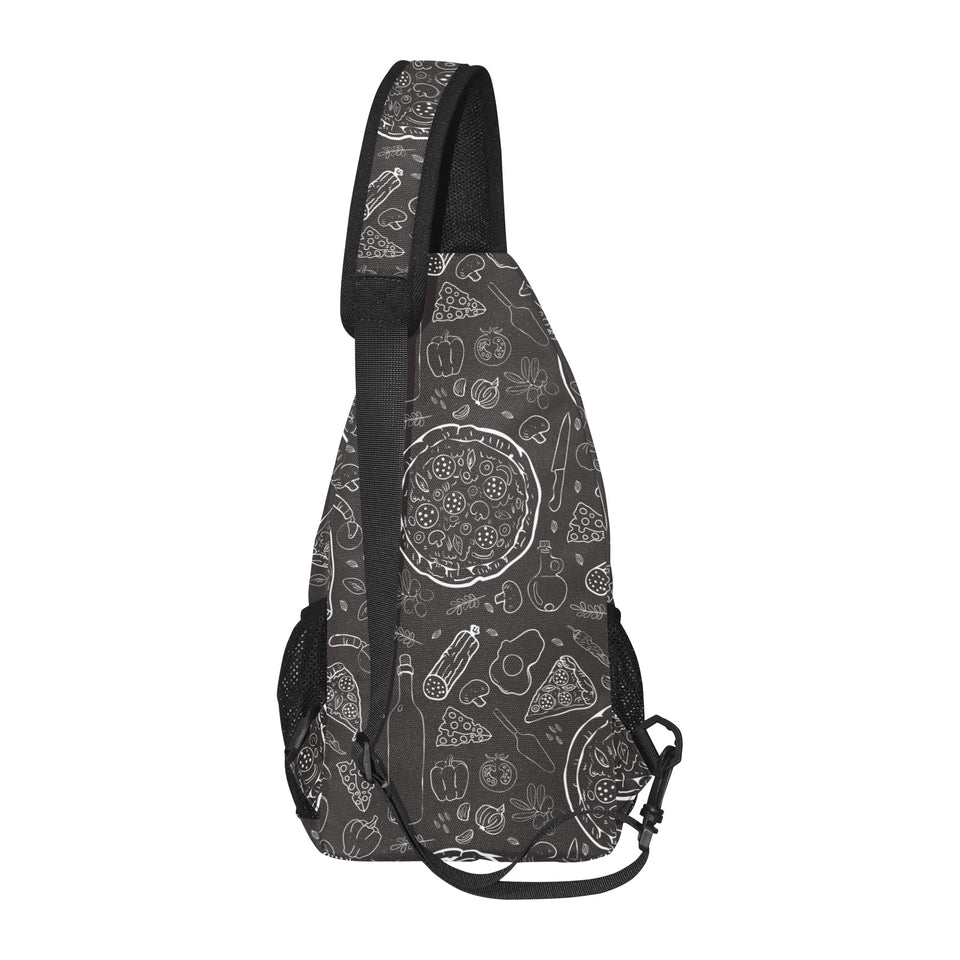 Pizza pattern All Over Print Chest Bag
