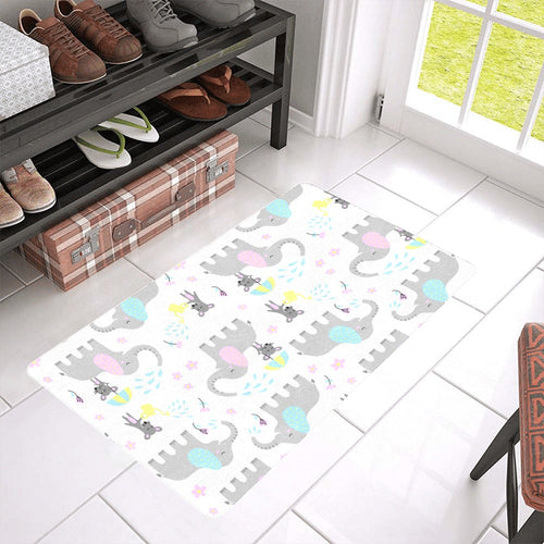 Cute elephant mouse pattern Doormat