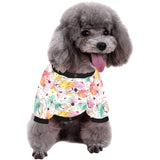 Clock butterfly pattern All Over Print Pet Dog Round Neck Fuzzy Shirt