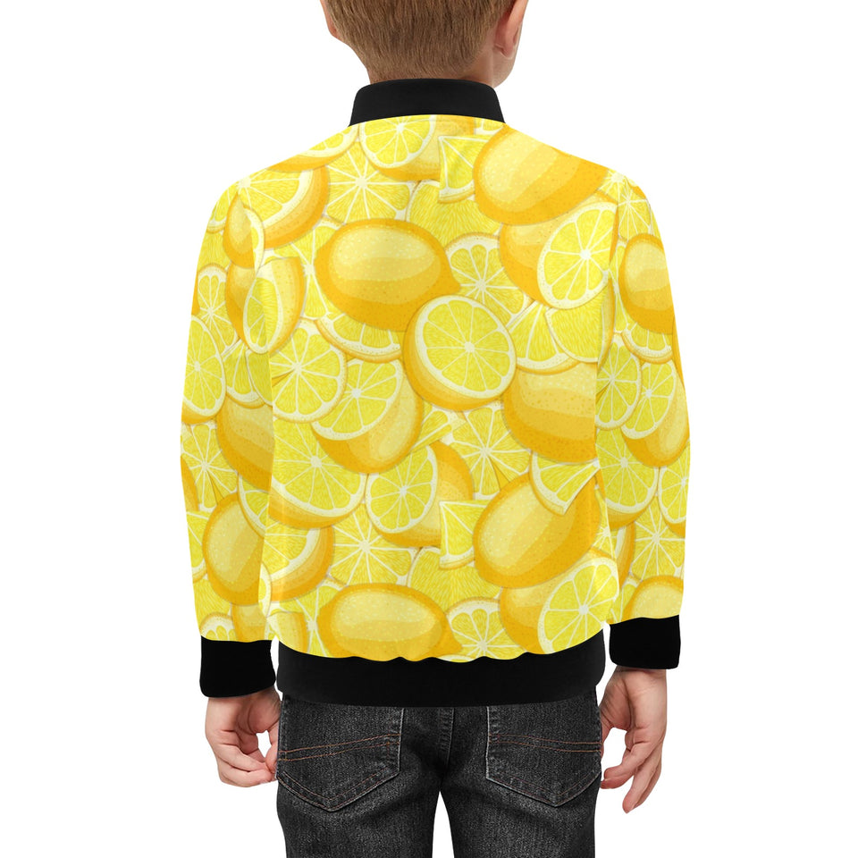 lemon pattern Kids' Boys' Girls' Bomber Jacket