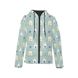 Cute hamster cheese pattern Women's Padded Hooded Jacket
