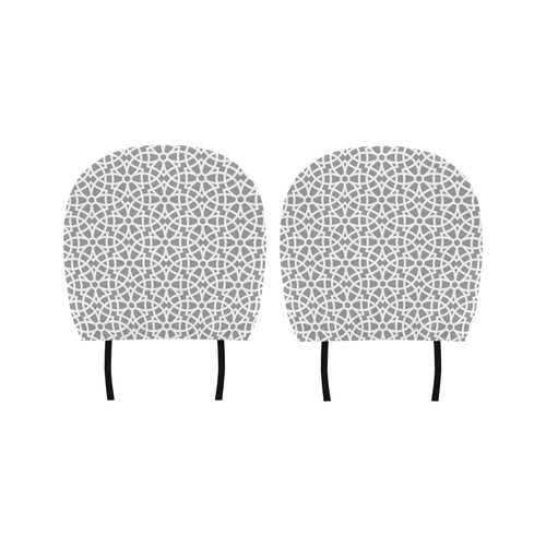 arabic gray pattern Car Headrest Cover