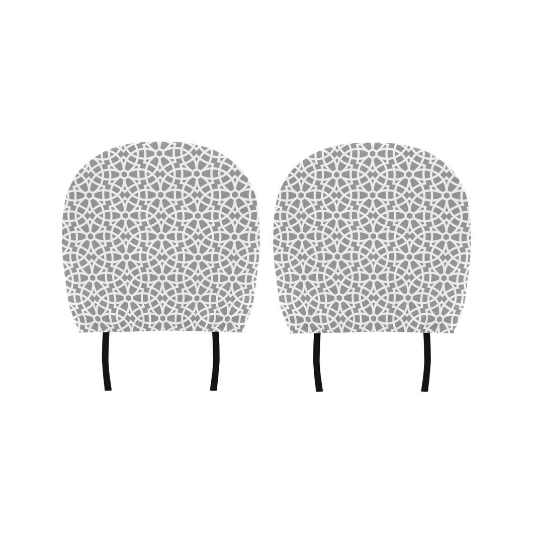 arabic gray pattern Car Headrest Cover