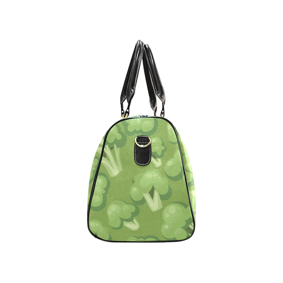 Broccoli pattern green background Travel Bag