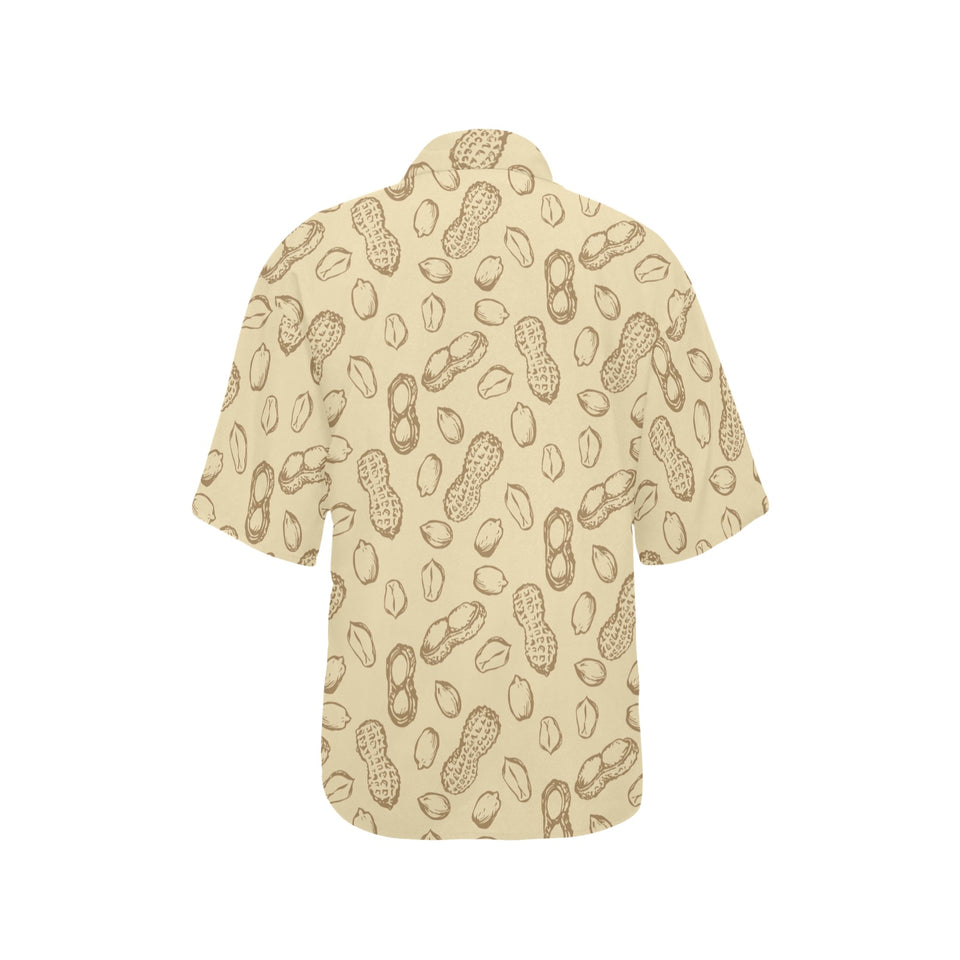 hand drawn peanuts pattern Women's All Over Print Hawaiian Shirt