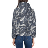 Piano Pattern Print Design 02 Women's Padded Hooded Jacket