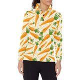 Carrot Pattern Print Design 01 Women's Long Sleeve Polo Shirt
