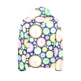 Colorful clock background Kids' Boys' Girls' Padded Hooded Jacket