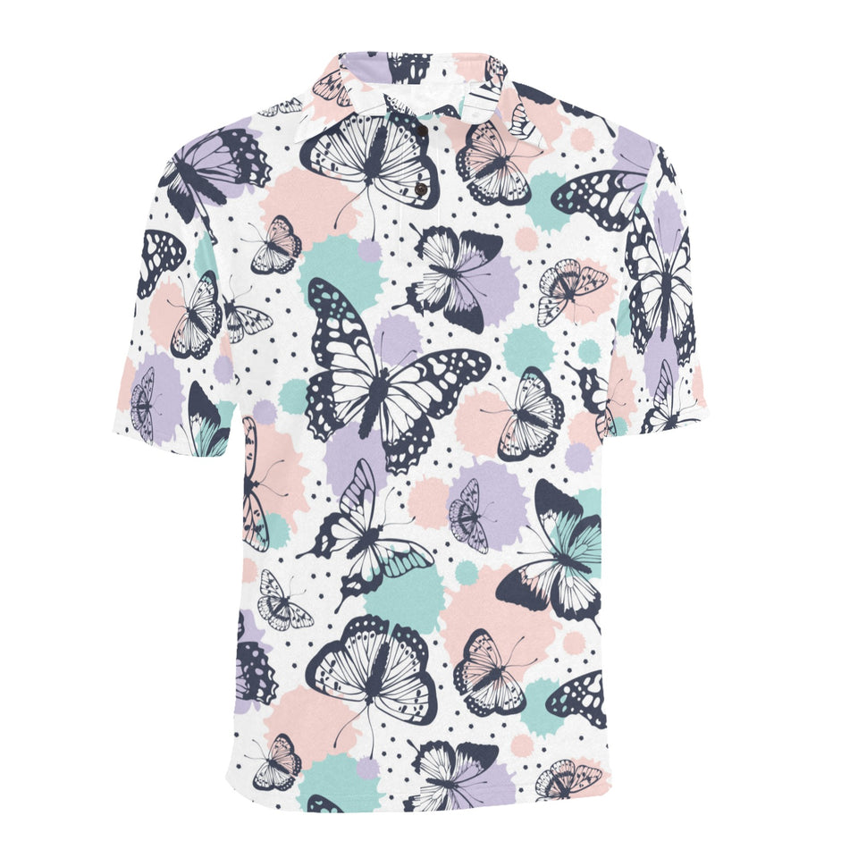 Butterfly pattern Men's All Over Print Polo Shirt