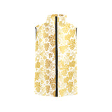 Gold grape pattern Men's Padded Vest