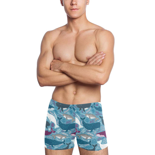 Whale design pattern Men's Swimming Trunks