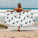 Swallow Pattern Print Design 04 Beach Towel