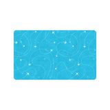 Airplane destinations blue background Doormat