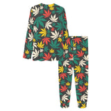 Canabis Marijuana Weed Pattern Print Design 02 Women's All Over Print Pajama Set