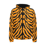 Bengal tigers skin print pattern Men's Padded Hooded Jacket
