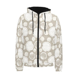Scallop shell pattern Men's Padded Hooded Jacket