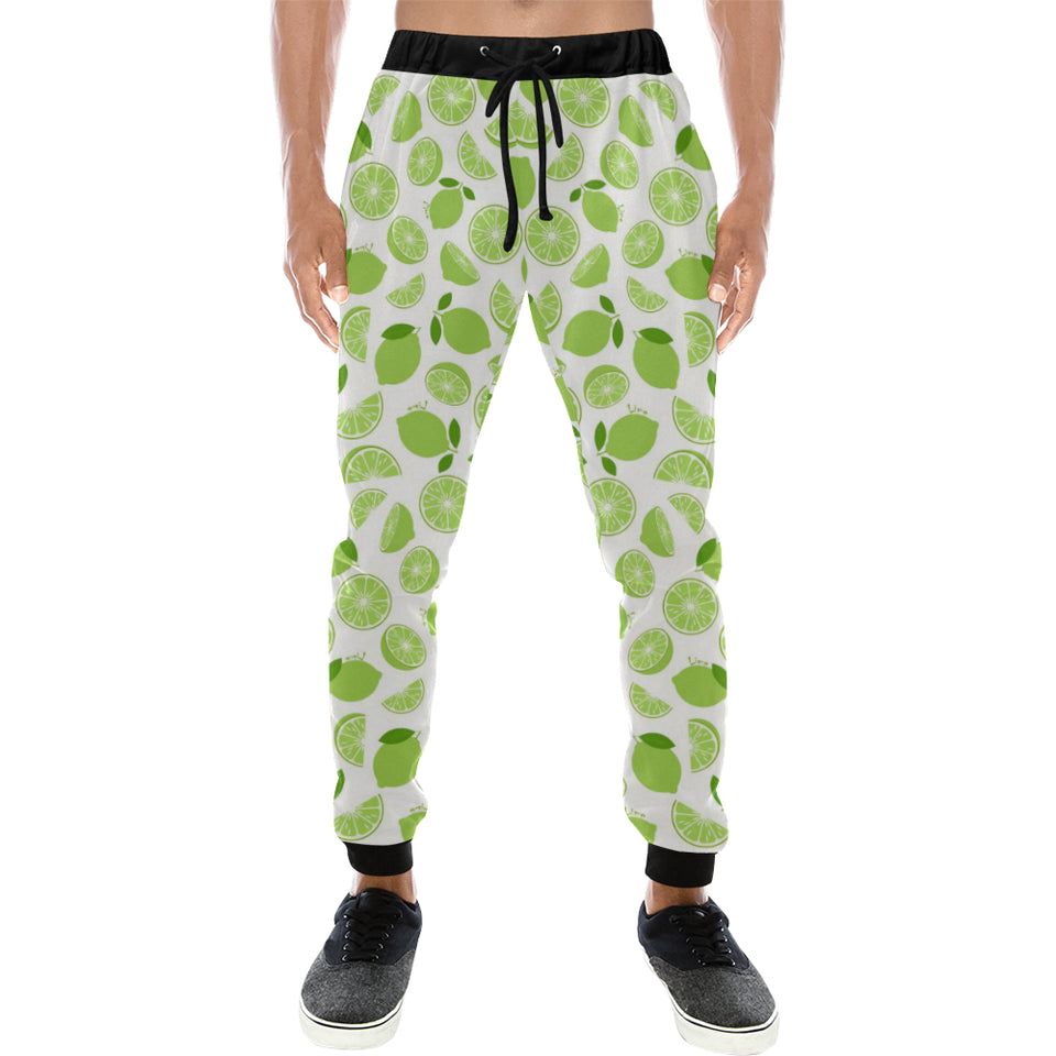 Lime design pattern Unisex Casual Sweatpants