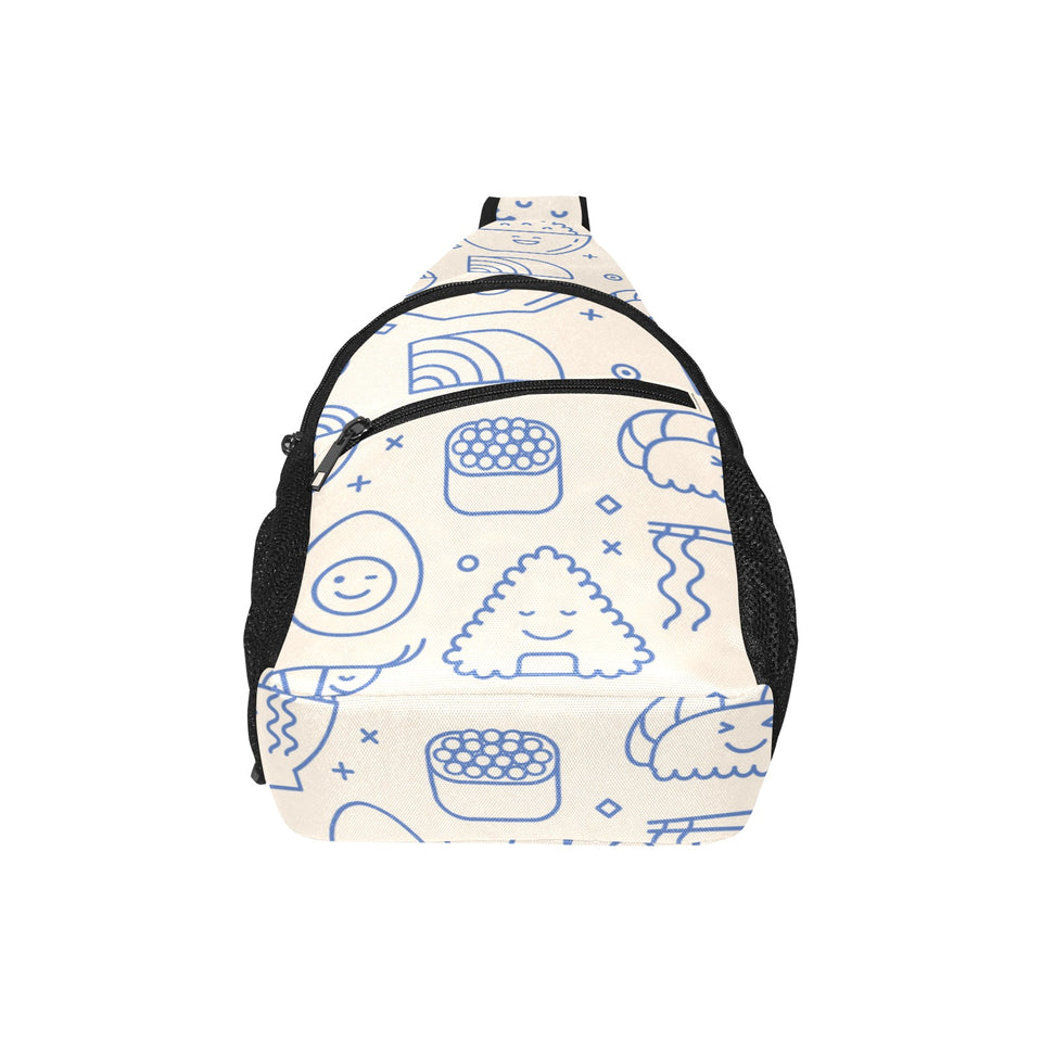 Cute sushi icon pattern All Over Print Chest Bag