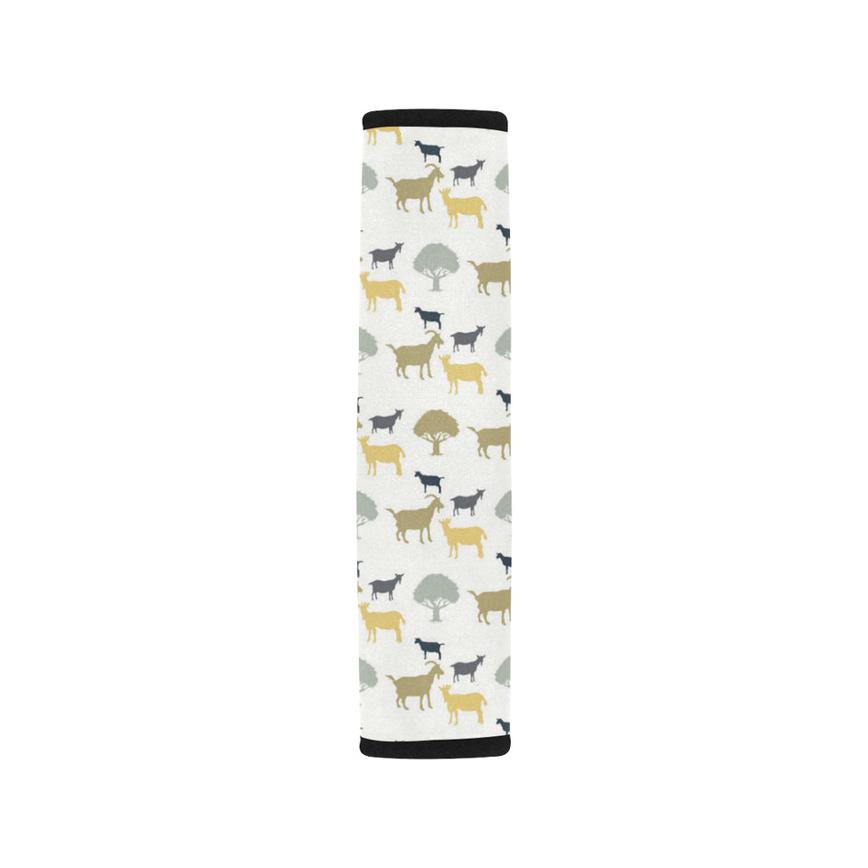 Silhouettes of goat and tree pattern Car Seat Belt Cover