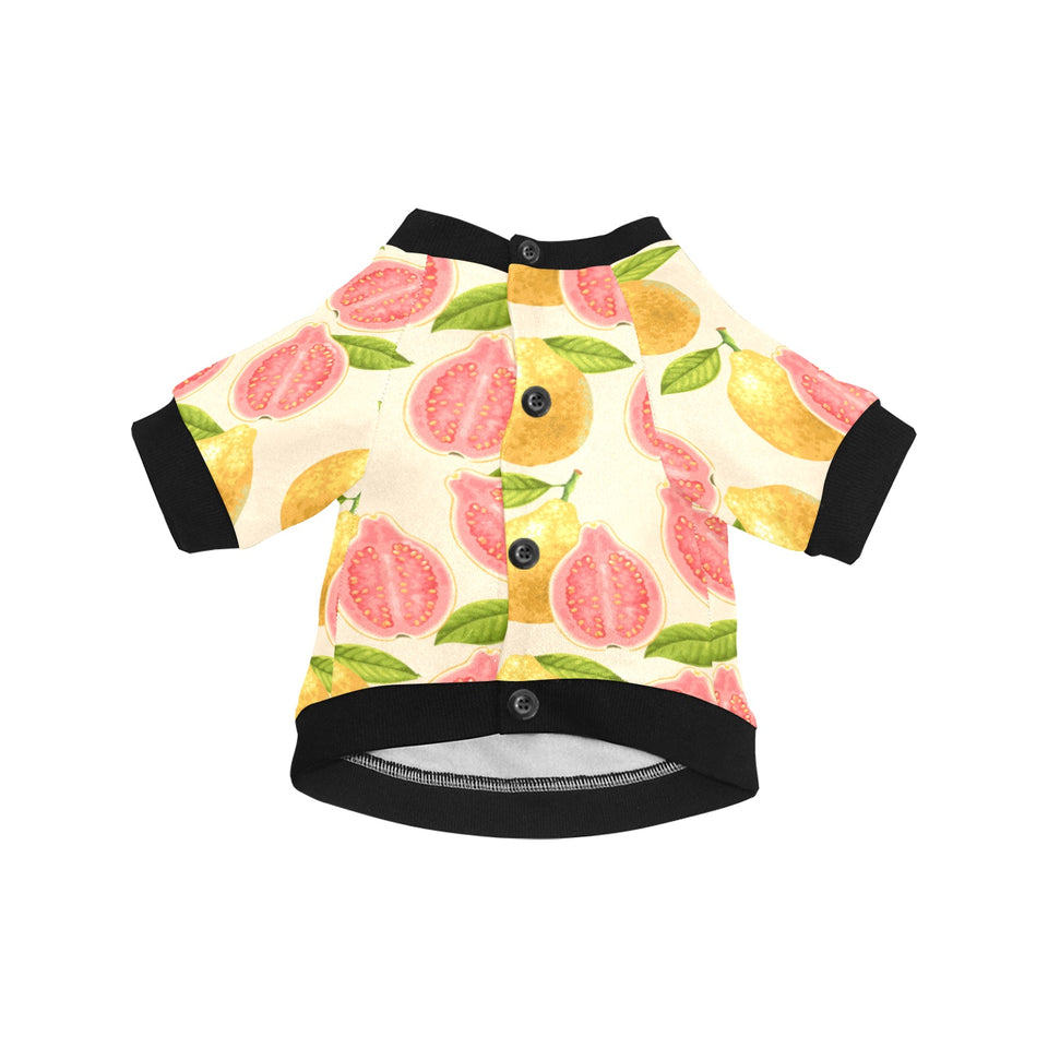 Beautiful guava pattern All Over Print Pet Dog Round Neck Fuzzy Shirt