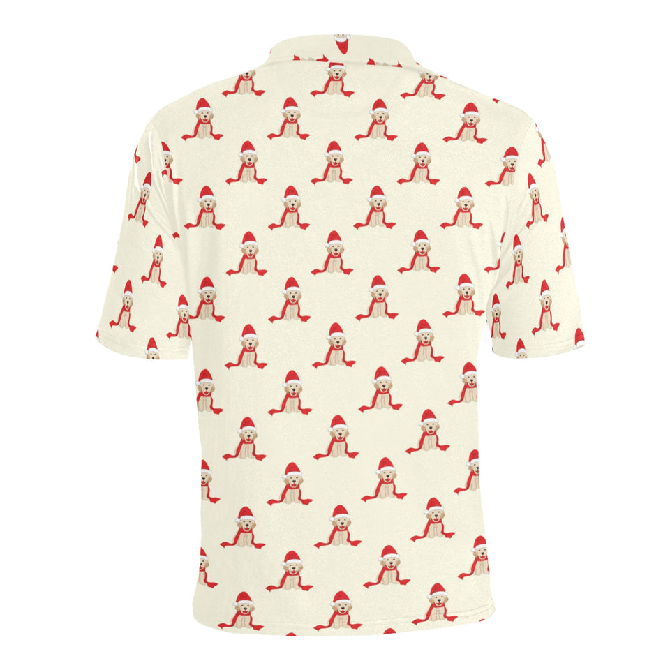 Golden Retriever Pattern Print Design 01 Men's All Over Print Polo Shirt
