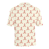 Golden Retriever Pattern Print Design 01 Men's All Over Print Polo Shirt