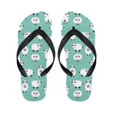 Cute sheep green background Unisex Flip Flops