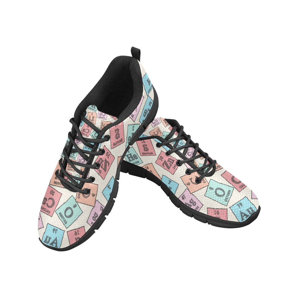 Chemistry Periodic Table Pattern Print Design 02 Women's Sneaker Shoes