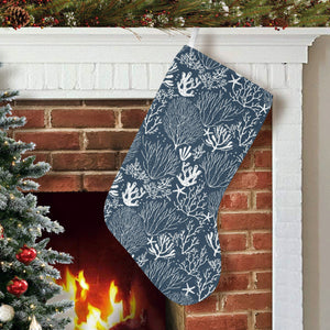 Coral Reef Pattern Print Design 05 Christmas Stocking