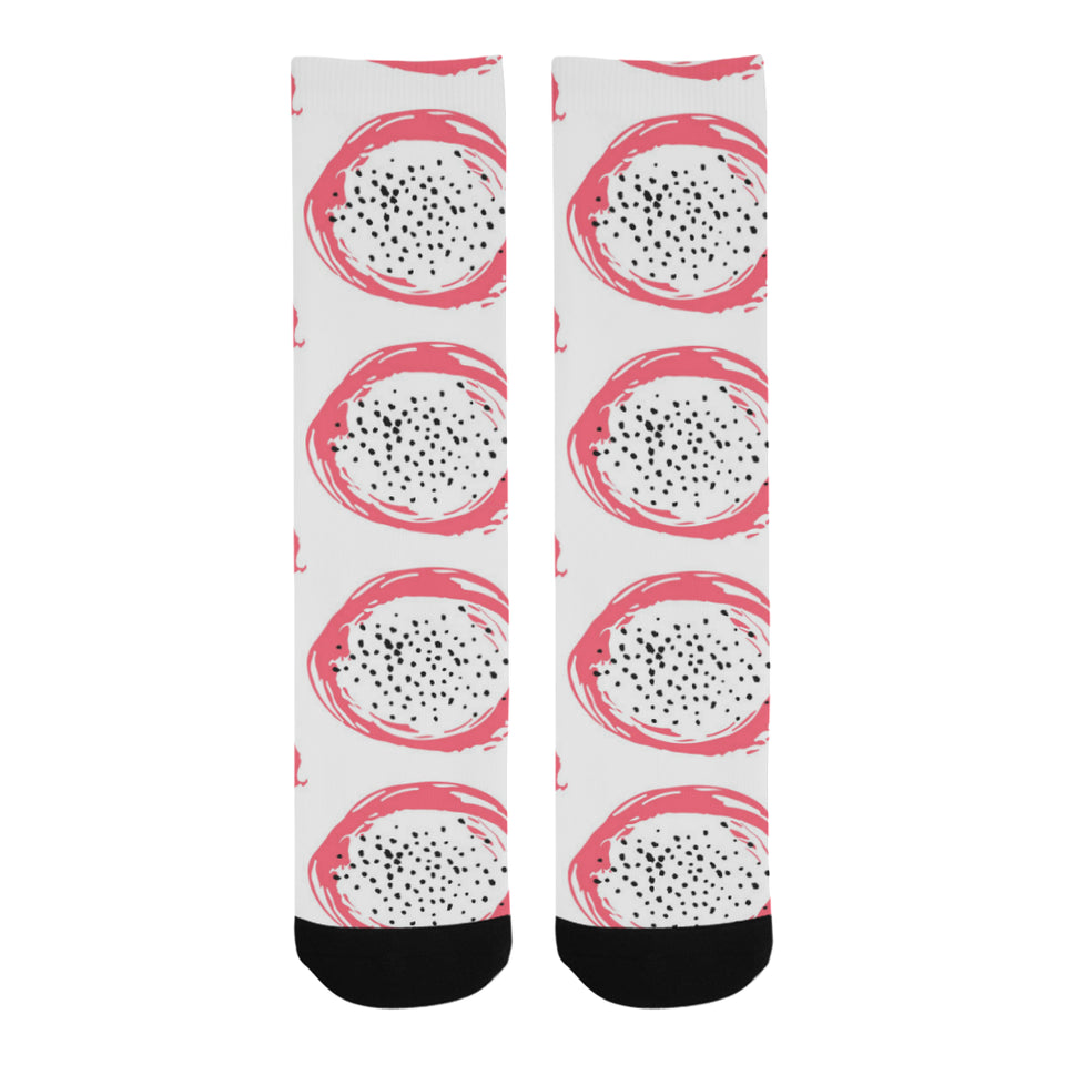 Hand drawn dragon fruit Crew Socks