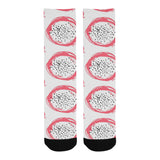 Hand drawn dragon fruit Crew Socks