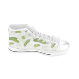 Cucumber sketch pattern Men's High Top Canvas Shoes White