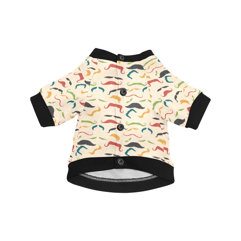 Mustache Beard Pattern Print Design 03 All Over Print Pet Dog Round Neck Fuzzy Shirt