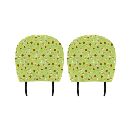 Snail Pattern Print Design 01 Car Headrest Cover