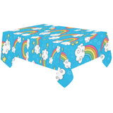 Rainbows Sky Clouds Pattern Tablecloth