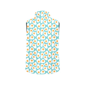 Fried Eggs Pattern Print Design 04 Women's Padded Vest