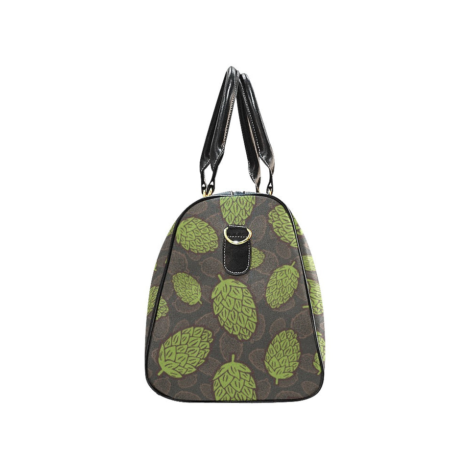 Hop pattern black background Travel Bag