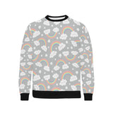 Cute rainbow clound star pattern Men's Crew Neck Sweatshirt