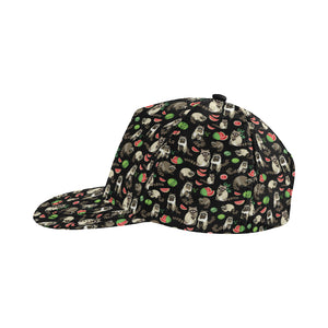 Raccoon watermelon pattern All Over Print Snapback Cap