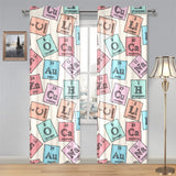 Chemistry Periodic Table Pattern Print Design 02 Gauze Curtain