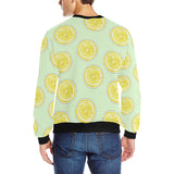 slice of lemon pattern Men's Crew Neck Sweatshirt