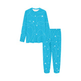 Airplane destinations blue background Kids' Boys' Girls' All Over Print Pajama Set